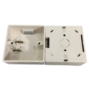 Đế âm tường vuông nhựa PC dùng để gắn và cố định ổ cắm điện, quy cách: 86 xing, kích thước 86*86*35mm /明装线槽底盒