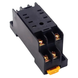 Đế rơ le để lắp trên rơ le trung gian, model: PYF08A/CDZ9-52P, chất liệu bằng nhựa, nhãn hiệu: DELIXI, dòng điện: 10A, điện áp: 300V, kt: 76.5*30*23mm /继电器座 /PYF08A   /CDZ9-52P