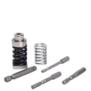 Đế kiểm tra mô men xoắn, chất liệu bằng thép không gỉ, kích thước: 20*20mm, nsx: Shenzhen Ailigu Instrument Co., Ltd./ 扭力测试座 /无型号/A款六角弹簧+底座