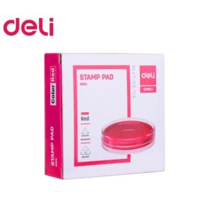 Khay mực dấu Deli E9863 Màu đỏ