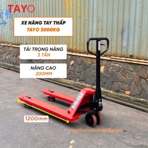 Xe Nâng Tay Thấp Tayo 3 Tấn Càng Rộng 685mm 